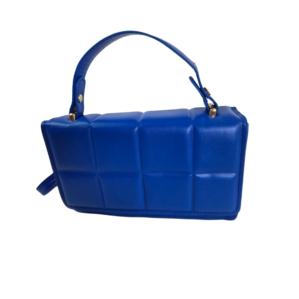 Blue Quilted Handbag
